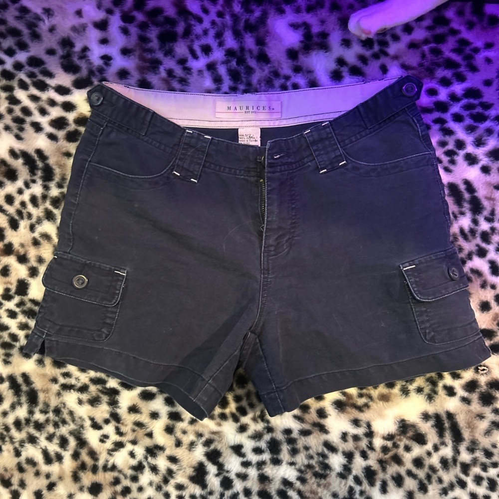 Maurices Black Cargo Shorts Versatile Cotton Blend